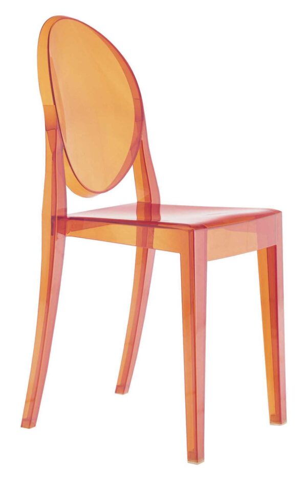 Victoria Ghost Orange Kartell Philippe Starck 1 καρέκλα στοίβαξης