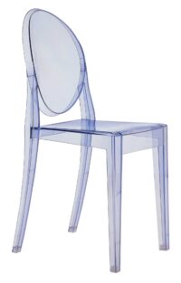 Stapelbarer Stuhl Victoria Ghost Hellblauer Kartell Philippe Starck 1