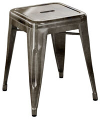 Столче Н - Н 45 см боја челик со транспарентен лак темно Tolix Ксавиер Pauchard 1