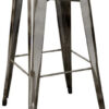High stool H - H 75 cm color steel with transparent varnish dark Tolix Xavier Pauchard 1