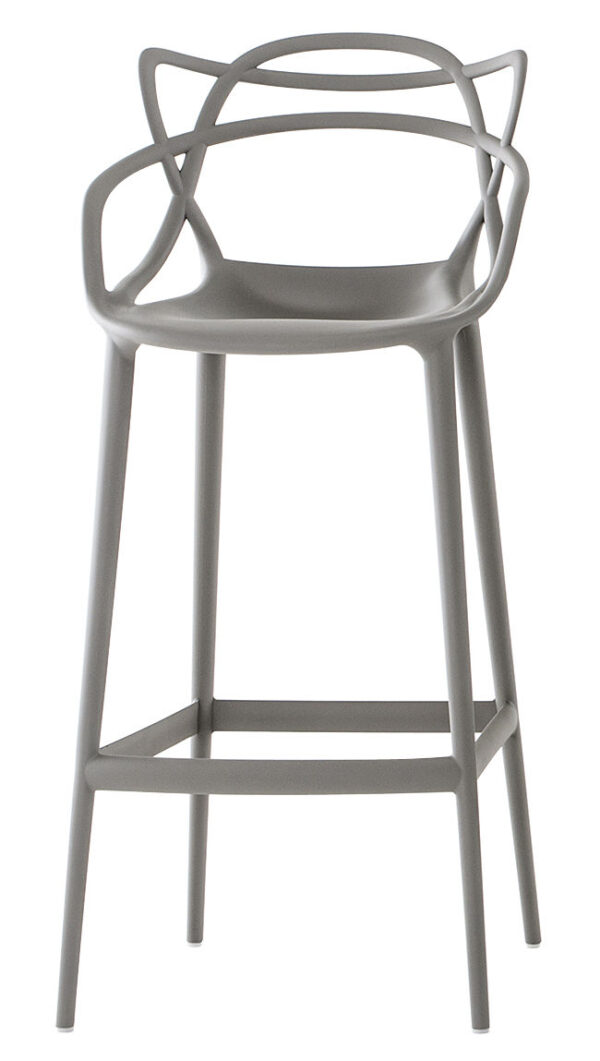 Masters high stool - H 75 cm Kartell gray Philippe Starck | Eugeni Quitllet 1