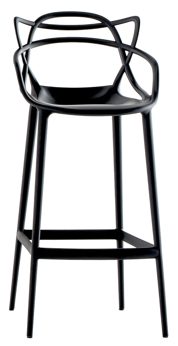 Masters high stool - H 75 cm Black Kartell Philippe Starck | Eugeni Quitllet 1