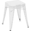 Low stool H - H 45 cm White Tolix Chantal Andriot 1