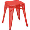 Low stool H - H cm Red Tolix Chantal Andriot 45 1