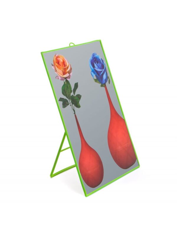 Specchio Toiletpaper - Flowers - Large H 40 cm Verde Seletti Maurizio Cattelan|Pierpaolo Ferrari