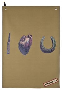 Toiletpaper dishcloth - I love you Multicolor | Seletti beige Maurizio Cattelan | Pierpaolo Ferrari