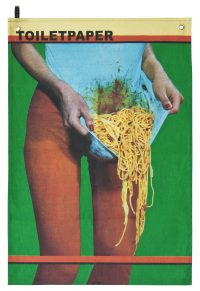 Pano de prato de papel higiénico - Massas multicoloridas | Seletti verde Maurizio Cattelan | Pierpaolo Ferrari