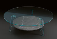 Table Basse Flûte Grise | FIAM Transparent Lucidi Pevere Studio