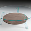 Transparent Flute Coffee Table | Oak FIAM Lucidi Pevere Studio