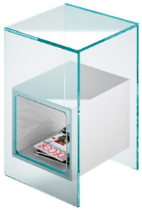 Mesa de centro blanca Magique | FIAM Studio Klass transparente