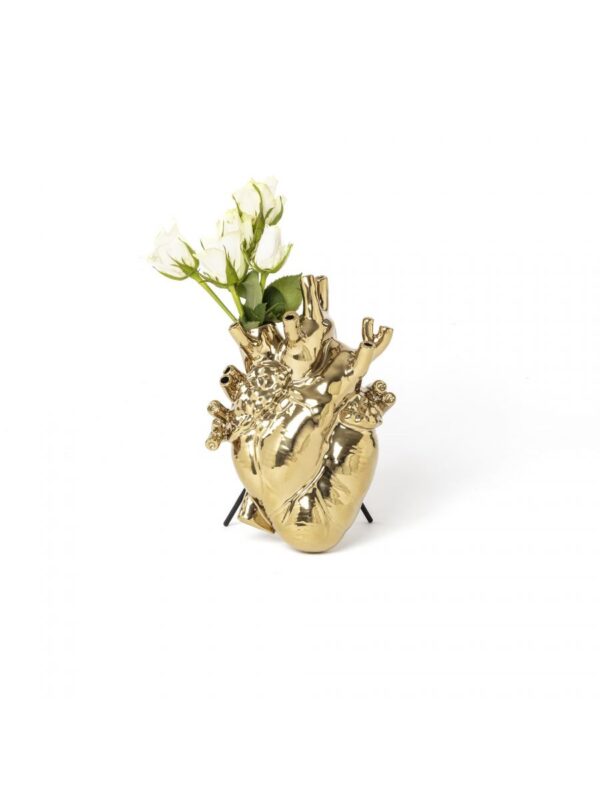 Vase Love in Bloom Gold Seletti Marcantonio Raimondi Malerba