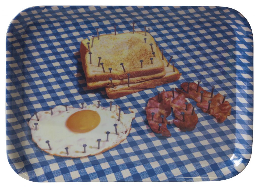 Vassoio Toiletpaper - Breakfast - 43 x 32 cm Multicolore|Bianco|Blu Seletti Maurizio Cattelan|Pierpaolo Ferrari