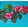 Toiletpaper tray - Roses - 43 x 32 cm Multicolored Seletti Maurizio Cattelan turquoise | Pierpaolo Ferrari