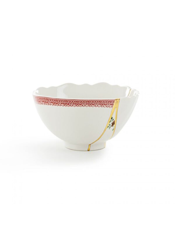 Bol Kintsugi Motifs rouges Blanc | Multicolore | Or Seletti Marcantonio Raimondi Malerba