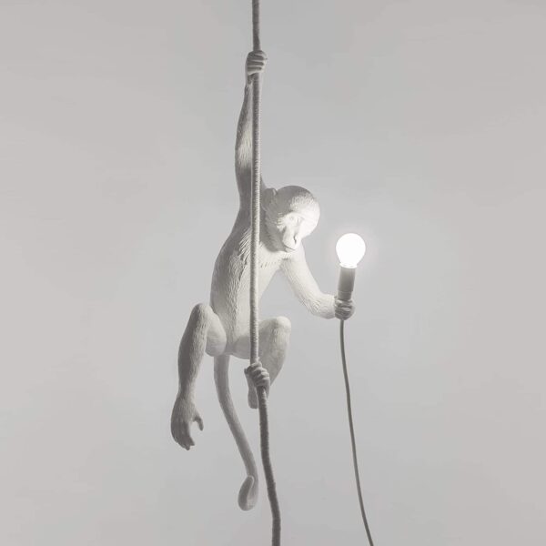 Lampada A Sospensione Monkey Hanging - H 80 cm Bianco Seletti Marcantonio Raimondi Malerba