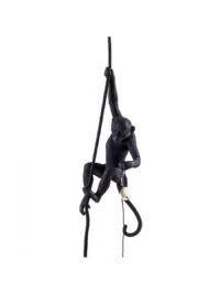 Suspension d'extérieur Monkey Hanging / H 80 cm Noir Seletti Marcantonio Raimondi Malerba