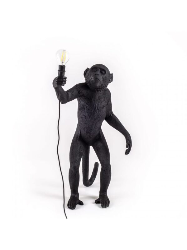 Monkey Standing Outdoor Table Lamp - H 54 cm Black Seletti Marcantonio Raimondi Malerba