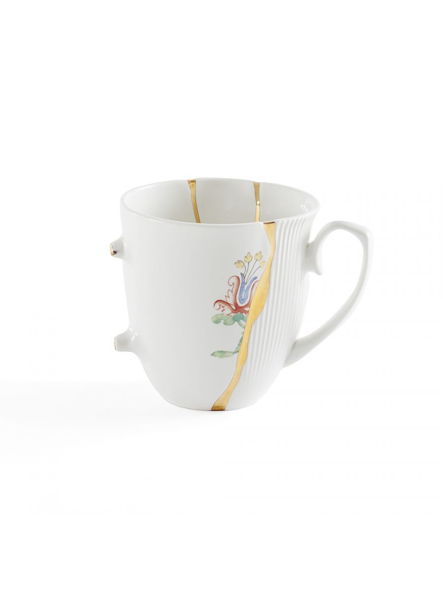 Mug Kintsugi Motivi multicolori Bianco|Multicolore|Oro Seletti Marcantonio Raimondi Malerba