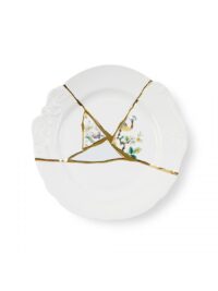 Kintsugi Dinner Plate Multicolored Motifs White | Multicolored | Gold Seletti Marcantonio Raimondi Malerba