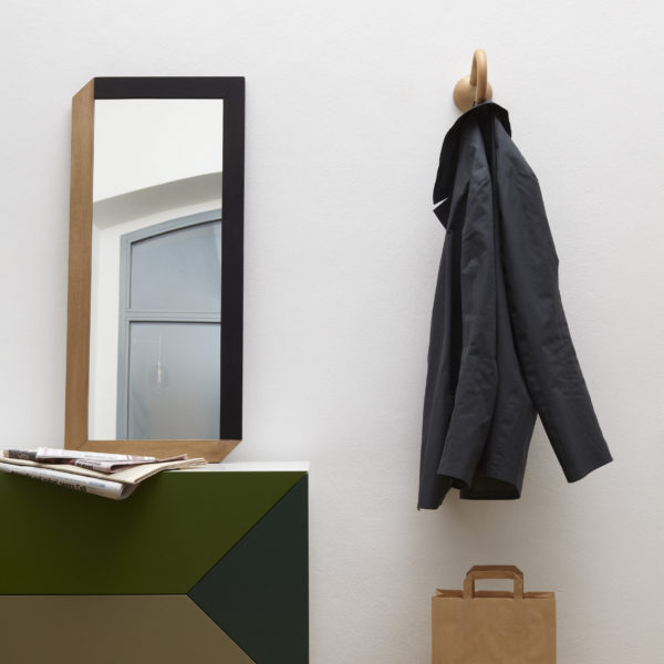 Mirror Tusa - 40 90 cm x Black | Walnut internoitaliano Giulio Iacchetti