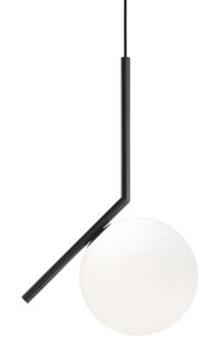 Lámpara de suspensión IC S1 - H 48,2 cm Blanco | Negro Flos Michael Anastassiades