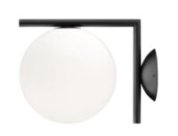 IC W1 Wall Lamp - Ø 20 cm White | Black Flos Michael Anastassiades