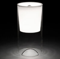 White Aoy Table Lamp | Transparent Flos Achille Castiglioni