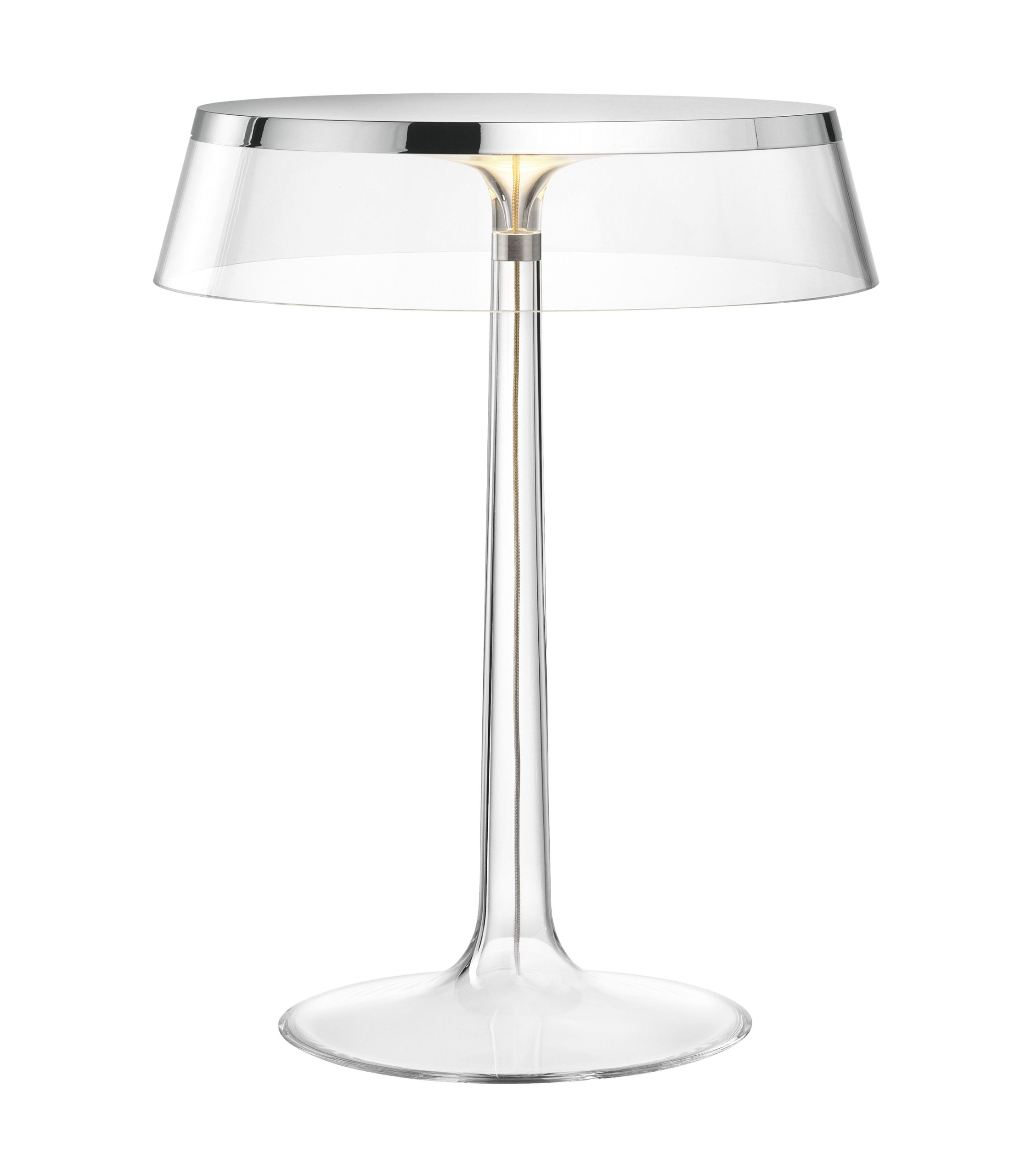 Bon Jour / LED Table Lamp - H 41 cm Transparent | Chrome Flos Philippe Starck