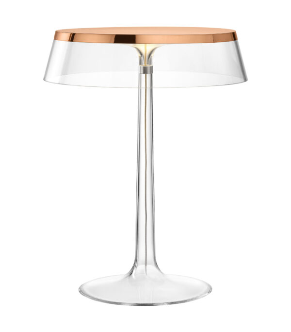 Bon Jour / Candeeiro de mesa LED - H 41 cm Transparente | Cobre Flos Philippe Starck