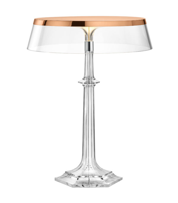Lampada Da Tavolo Bon Jour Versailles Large - / LED - H 42 cm Trasparente|Rame Flos Philippe Starck