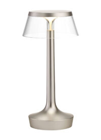 Bon Jour Αποσυνδεδεμένη ασύρματη επιτραπέζια λάμπα - / Διαφανής LED | Flos Opaque Silver Philippe Starck