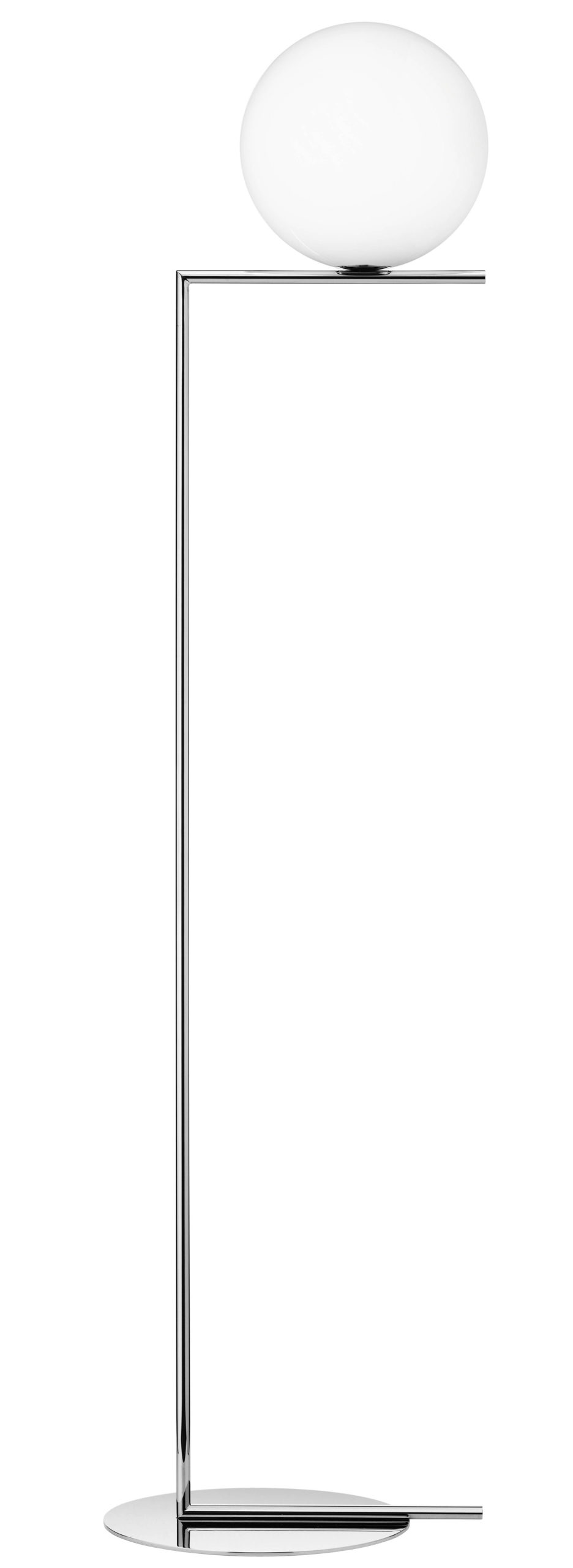 IC F2 Floor Lamp - H 185,2 cm Chrome Flos Michael Anastassiades