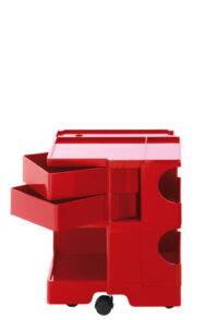 Mobile contenitore Boby A 52 cm - 2 cassetti Rosso B-LINE Joe Colombo