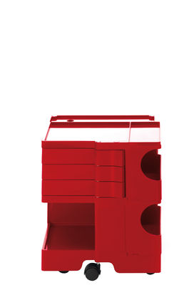 Mobile contenitore Boby A 52 cm - 3 cassetti Rosso B-LINE Joe Colombo