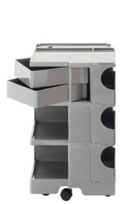 Mobile contenitore Boby A 73 cm - 2 cassetti Alluminio B-LINE Joe Colombo