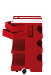Mobile contenitore Boby A 73 cm - 2 cassetti Rosso B-LINE Joe Colombo
