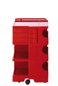 Mobile contenitore Boby A 73 cm - 3 cassetti Rosso B-LINE Joe Colombo