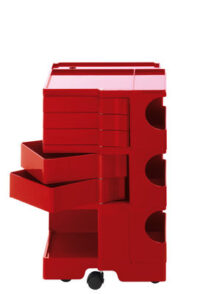 Mobile contenitore Boby A 73 cm - 5 cassetti Rosso B-LINE Joe Colombo