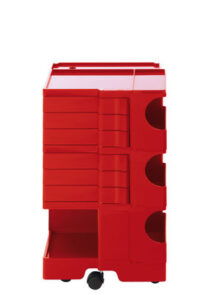 A storage unit Boby cm 73 - 6 drawers Red B-LINE Joe Colombo