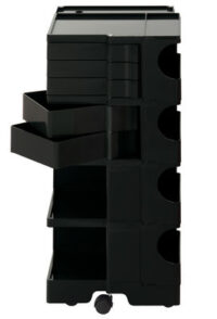 A storage unit Boby cm 94 - 5 drawers Black B-LINE Joe Colombo
