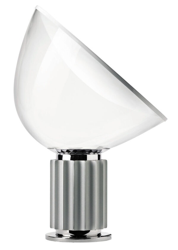 Taccia LED stalinė lempa sidabrinė flos Achille Castiglioni|Pier Giacomo Castiglioni