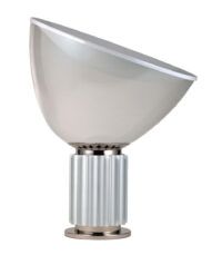 Lampada Da Tavolo Taccia LED - Diffusore di plastica Bianco|Argento|Trasparente Flos Achille Castiglioni|Pier Giacomo Castiglioni