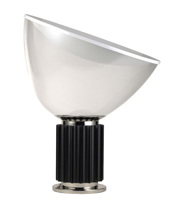 Lámpara de mesa LED Taccia - Difusor de plástico Blanco|Negro|Transparente Flos Achille Castiglioni|Pier Giacomo Castiglioni