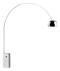 Arco Floor Lamp LED Version Polished Metal|Marble Flos Achille Castiglioni|Pier Giacomo Castiglioni