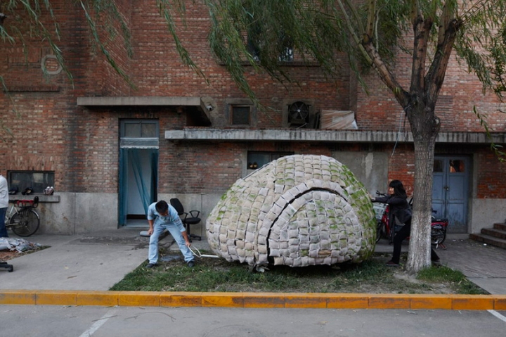 Huevo Mobile Home, huevo en forma de casa móvil