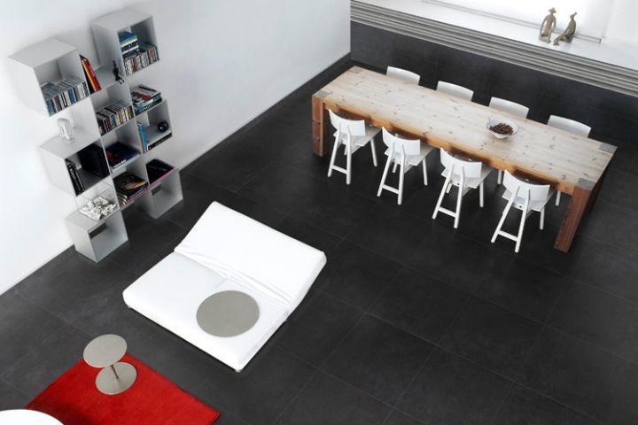 porcelain tile flooring fake cement Smart Town Dark750x500