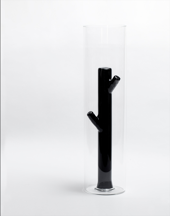 root vase black limited edition 1 by Bonaguro Giorgio