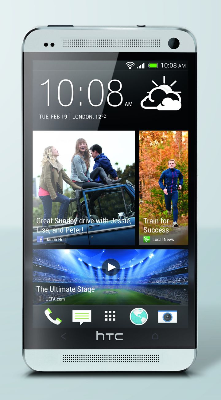 HTC Ένα ασημένιο μπροστινό κύριο καλλιτέχνη φωτογραφίας