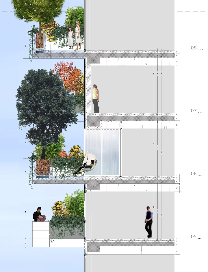 Geberit untuk menegak Hutan 3-Projek Studio Boeri