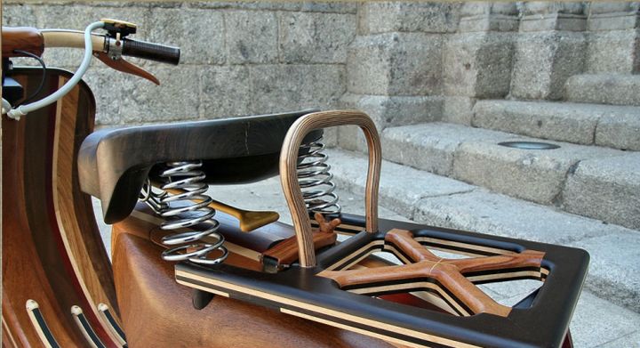 Carlos Alberto wooden Vespa 5